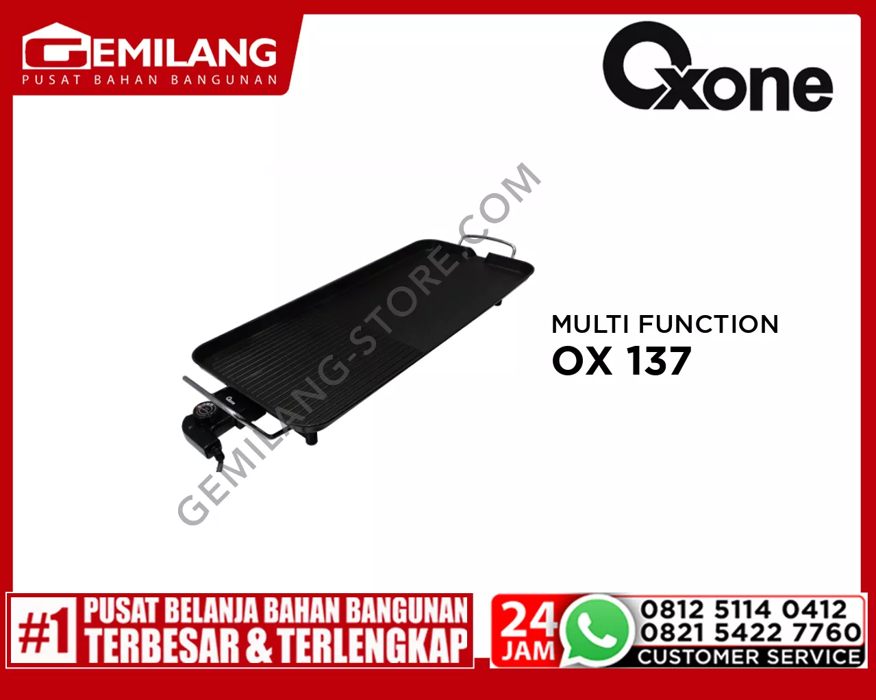 OXONE MULTI FUNCTION FLAT ELECTRIC GRILL OX 137