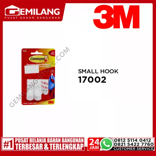 3M COMMAND SMALL HOOK 17002