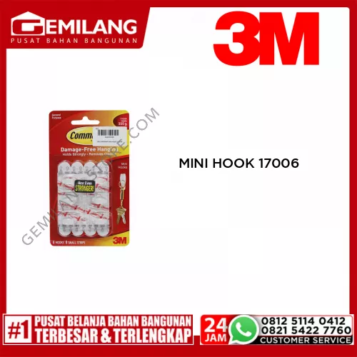 3M COMMAND MINI HOOK 17006