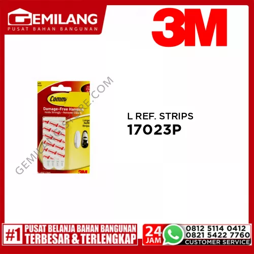 3M COMMAND LARGE REFILL STRIPS 17023P