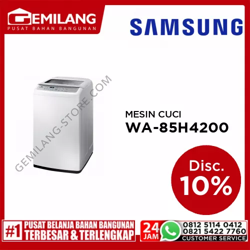 SAMSUNG MESIN CUCI 1 TABUNG WA-85H4200 KAPASITAS 8.5kg 300w (540 x 850 x 560)