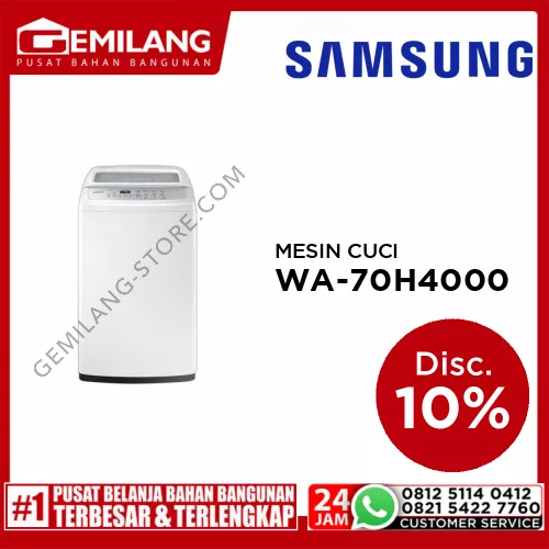 SAMSUNG MESIN CUCI 1 TABUNG WA-70H4200 KAPASITAS 7kg 330w (540 x 850 x 560)