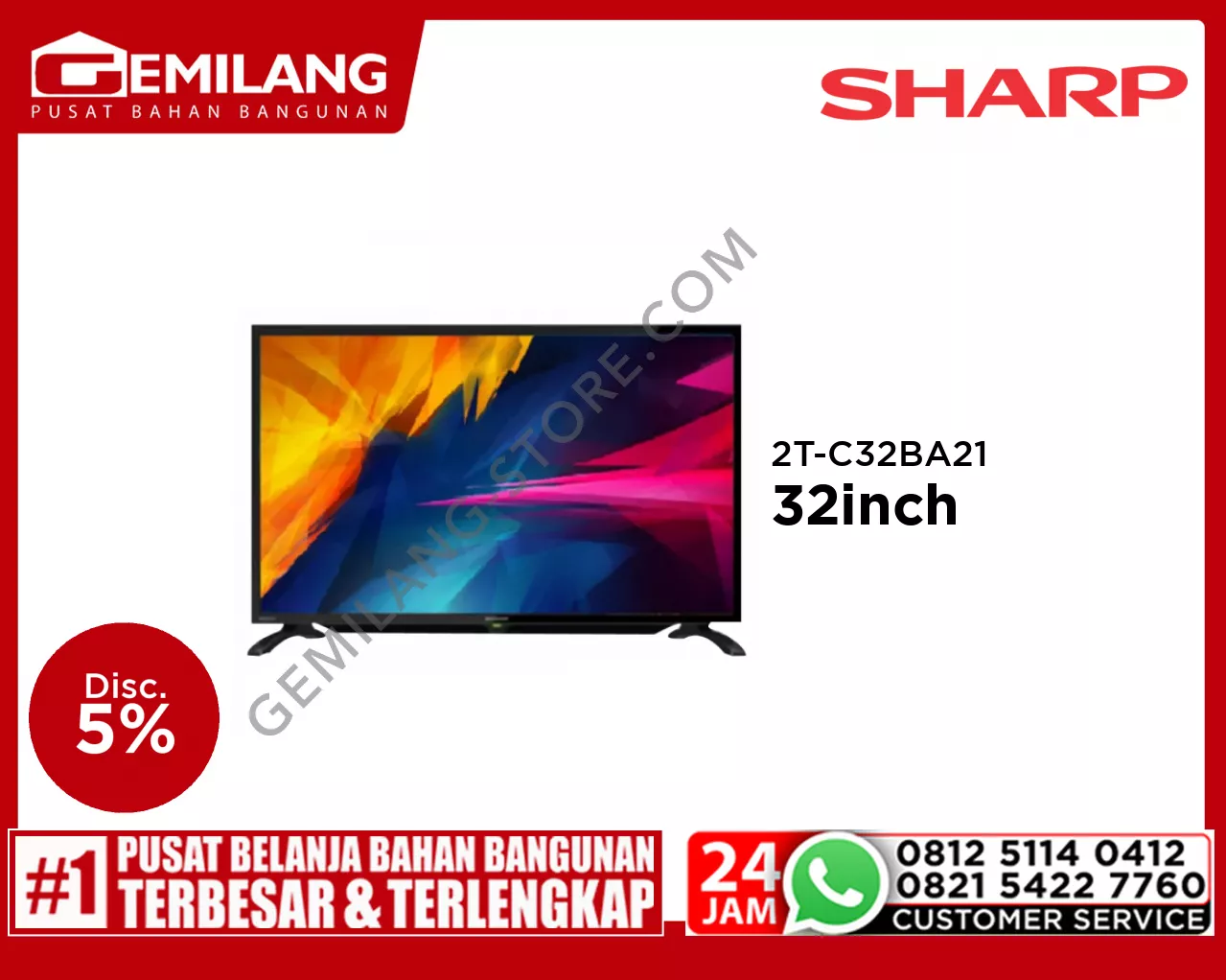 SHARP TV 2T-C32BA21 32inch