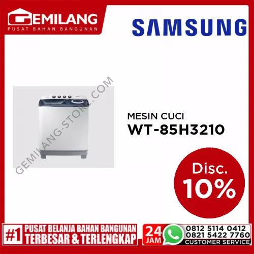SAMSUNG MESIN CUCI 2 TABUNG WT-85H3210MB KAPASITAS 8.5kg 400w (832 x 902 x 483)