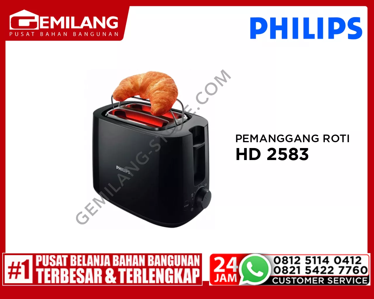 PHILIPS PEMANGGANG ROTI HD 2583
