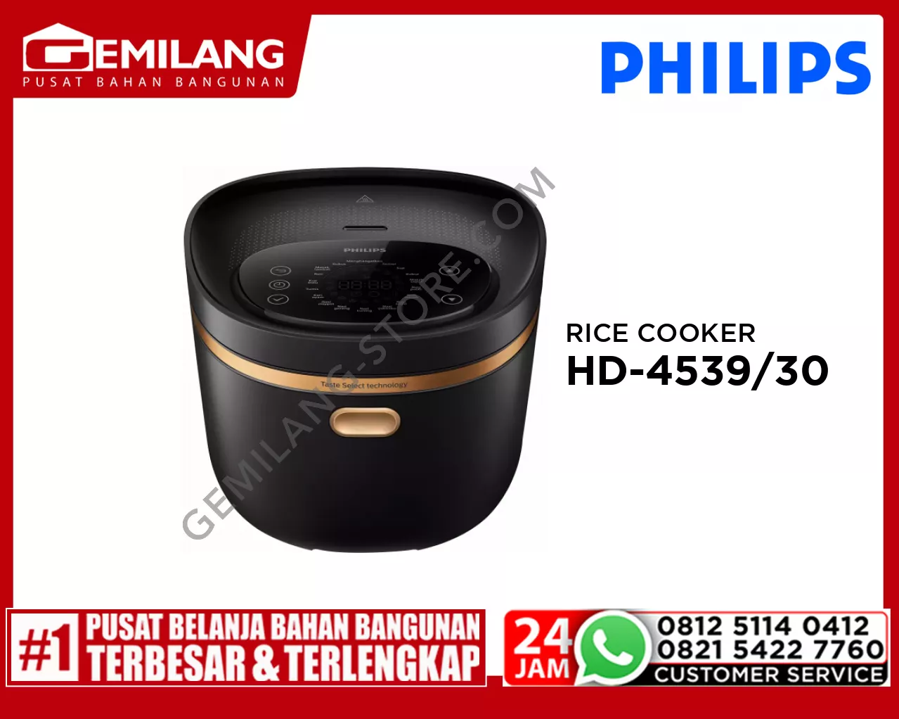 PHILIPS RICE COOKER HD-4539/30