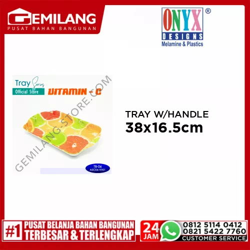ONYX TRAY WITH HANDLE ASC04 38 x 16.5cm