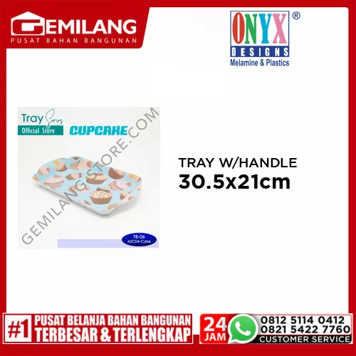 ONYX TRAY WITH HANDLE ASC04 30.5 x 21cm