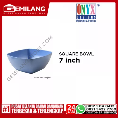ONYX SQUARE BOWL GREEN EMERALD 2907.GES002 7inch