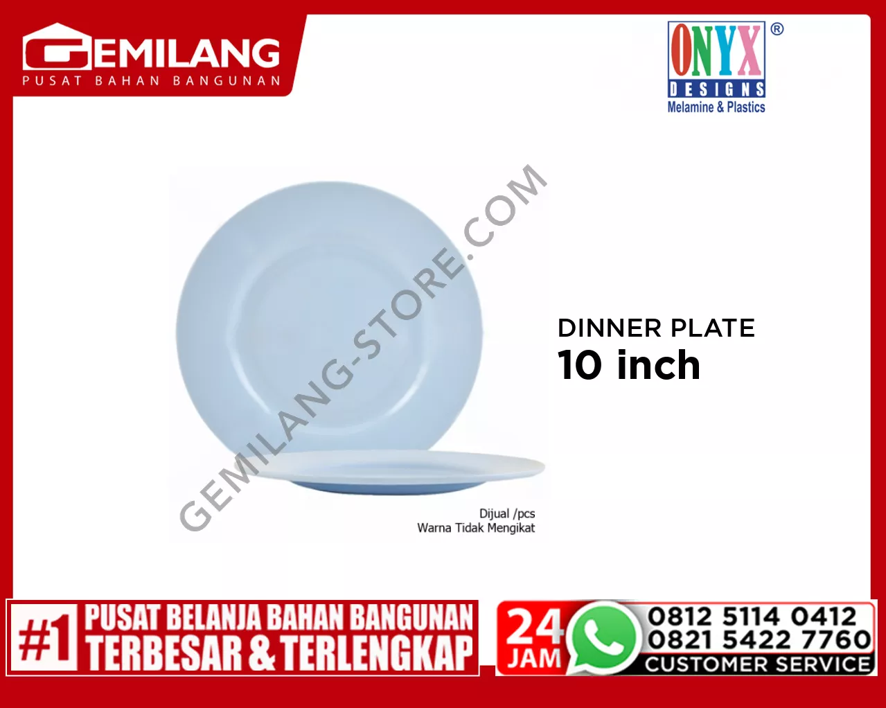 ONYX DINNER PLATE GREEN EMERALD 1110.GES002 10inch