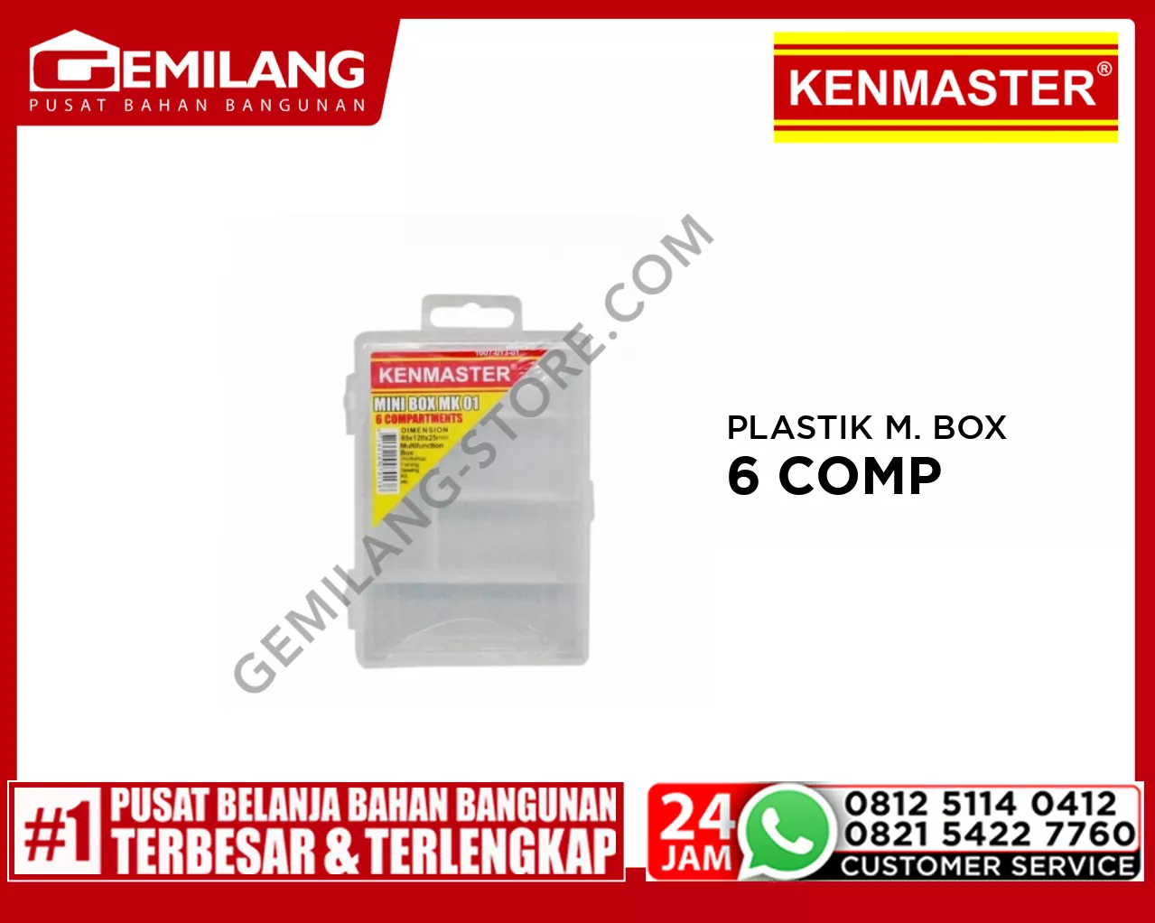 KENMASTER PLASTIK MINI BOX 6 COMP MK01