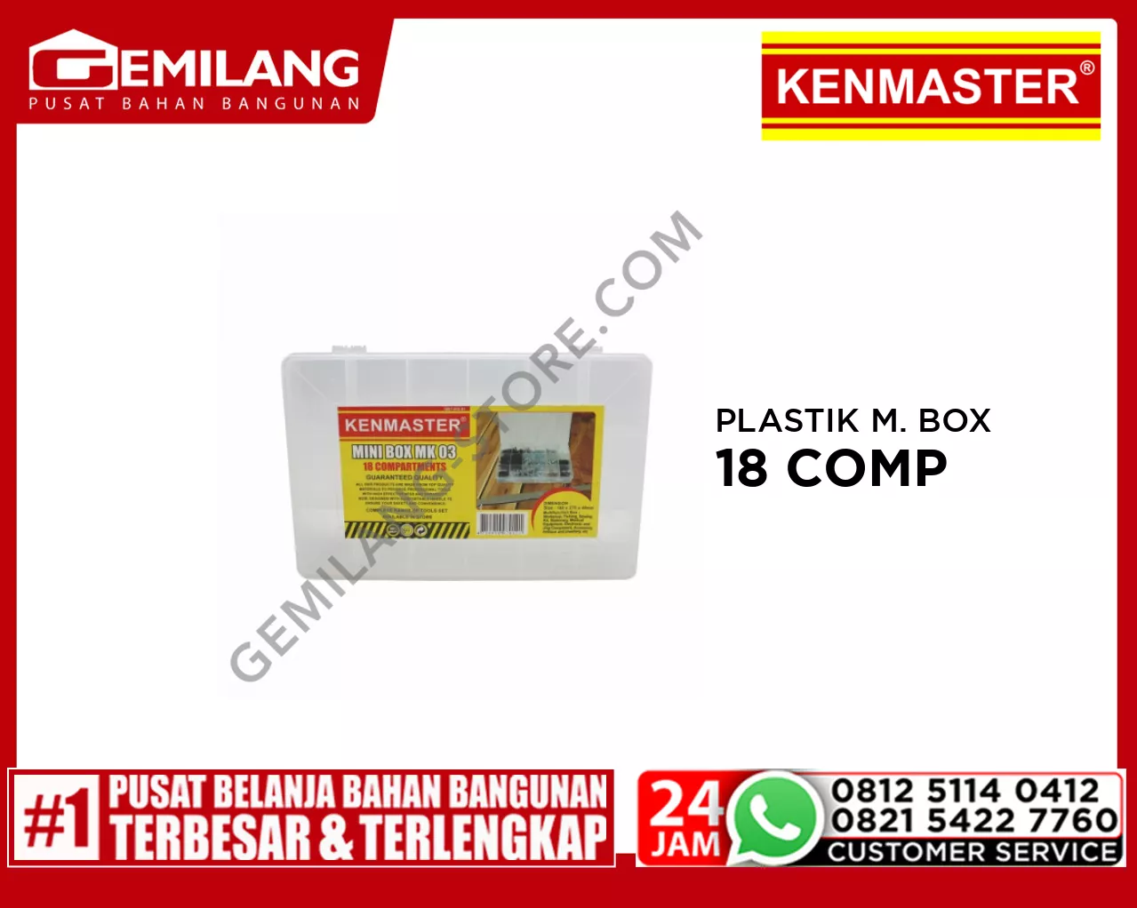 KENMASTER PLASTIK MINI BOX 18 COMP MK03