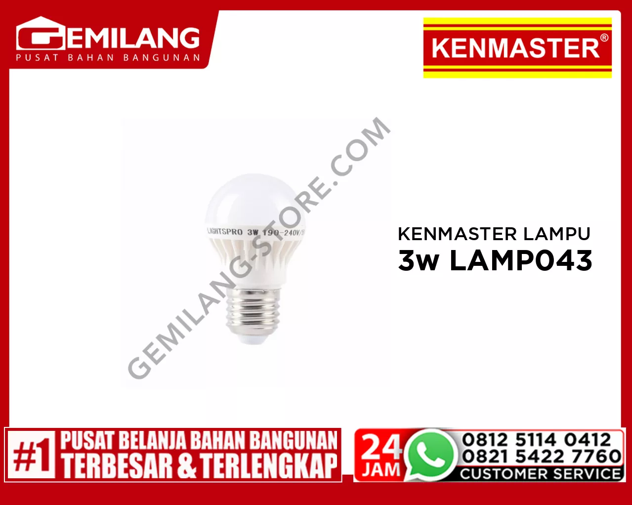 KENMASTER LAMPU DIM NIGHT LED 3w LAMP043