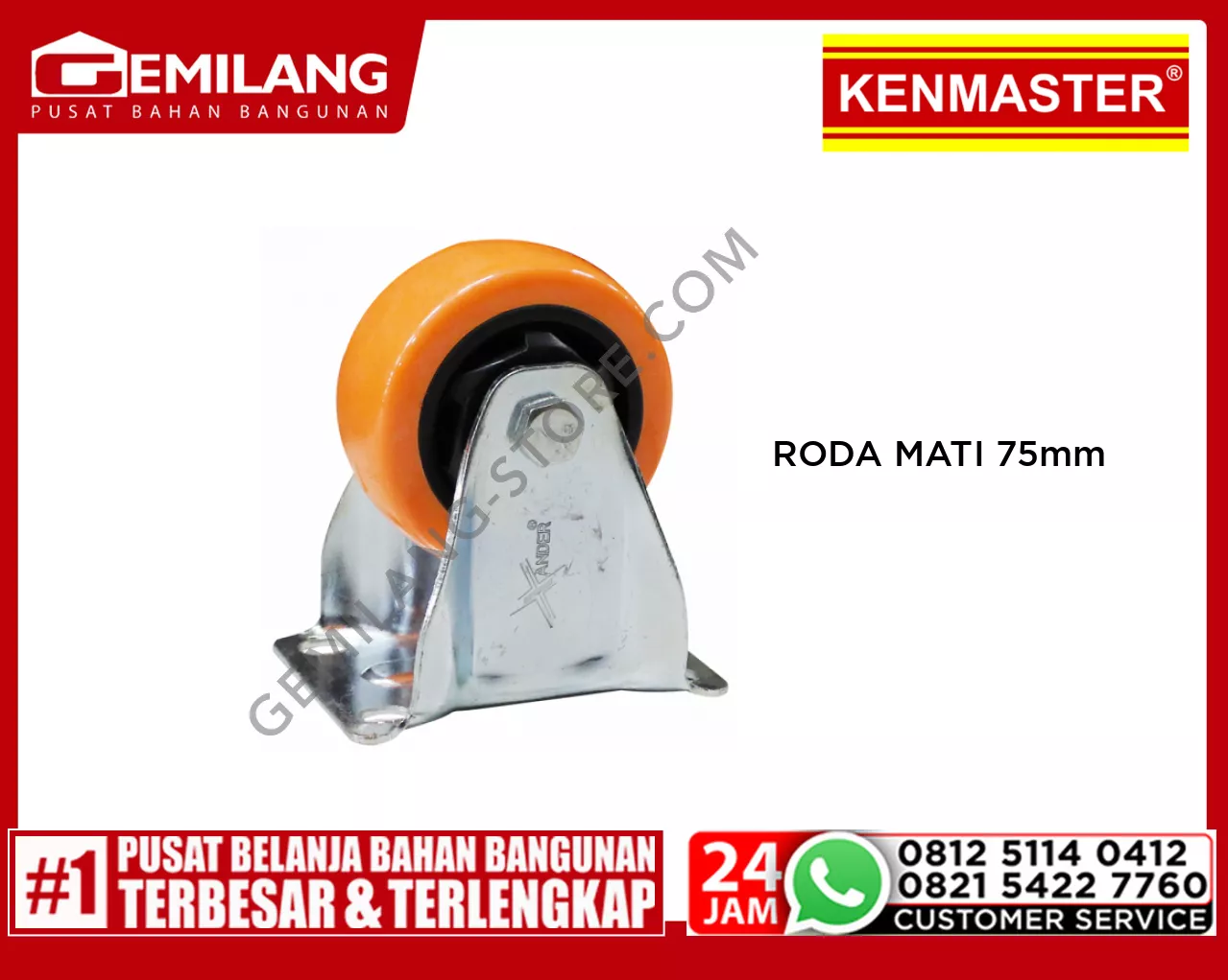 KENMASTER RODA MATI ORANGE 1196-75mm