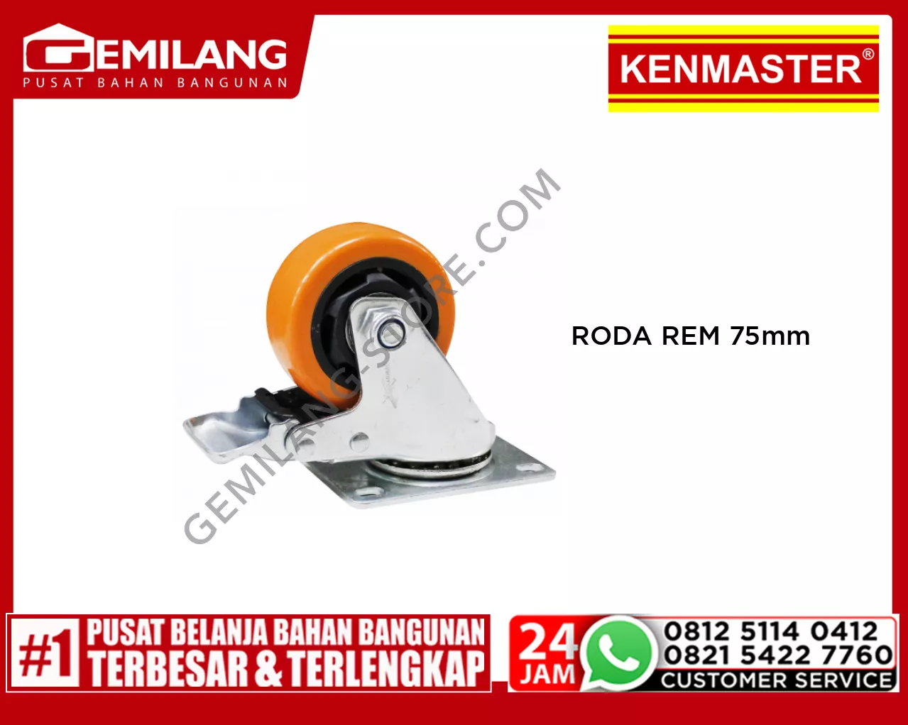 KENMASTER RODA REM ORANGE 1197-75mm