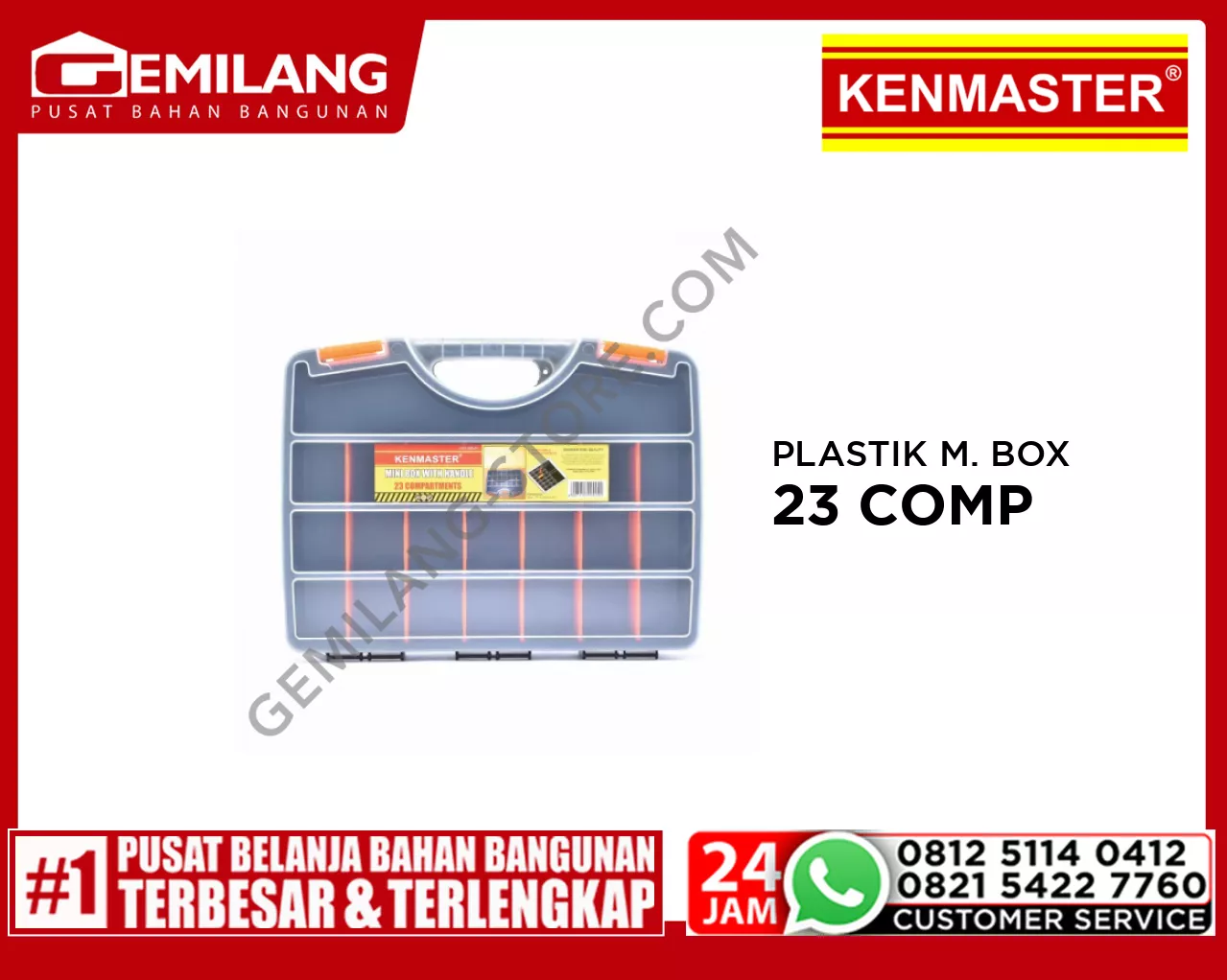 KENMASTER PLASTIK MINI BOX 23 COMP + HDL