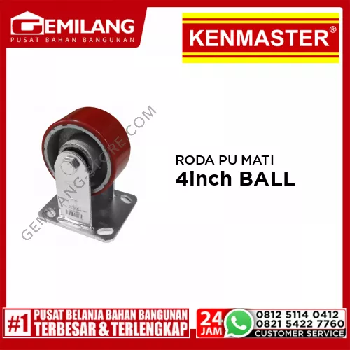 KENMASTER RODA PU MATI 4inch BALL (30100)