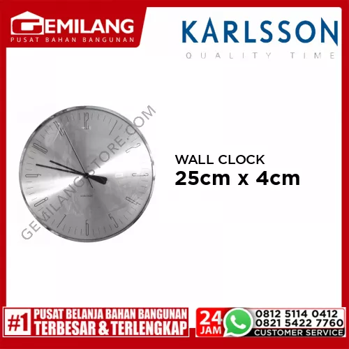 KARLSSON WALL CLOCK DRAGONFLY ALMN MINI DOME GLASS D.25cm H.4cm KA5663SL
