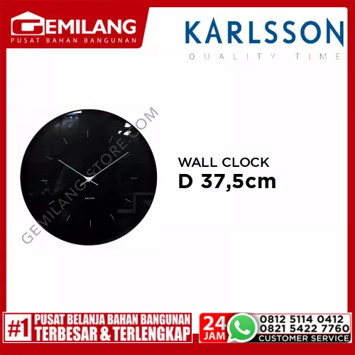 KARLSSON WALL CLOCK BUTTERFLY HANDS LARGE BLACK D 37,5cm KA5707BK