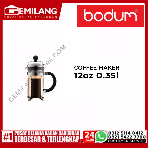 BODUM CAFFETTIERA COFFEE MAKER BLK 3 CUP 12oz 0.35ltr