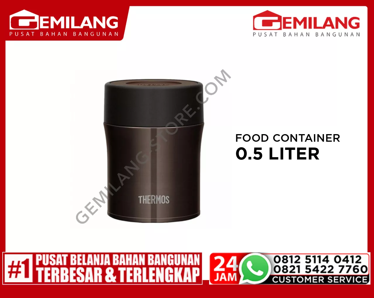 THERMOS VACUUM INSULATED FOOD CONTAINER BLACK THMJBM-500 BK