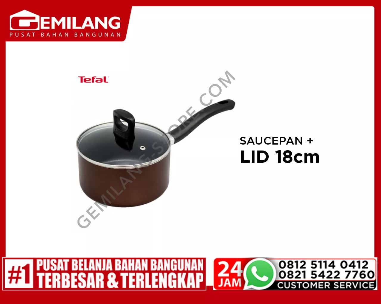 TEFAL DAY BY DAY SAUCEPAN + LID 18cm