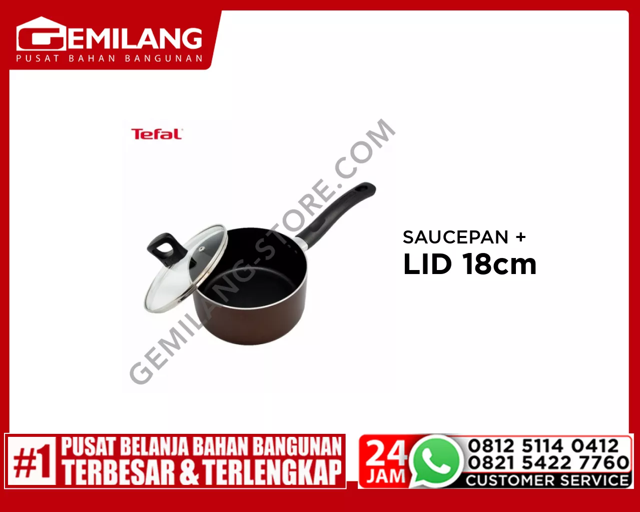 TEFAL DAY BY DAY SAUCEPAN + LID 18cm