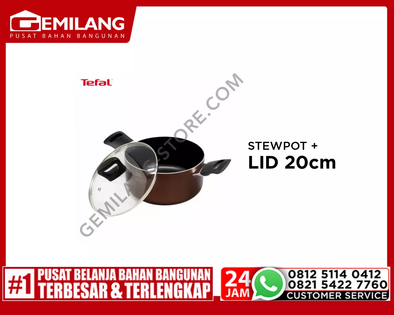 TEFAL DAY BY DAY STEWPOT + LID 20cm