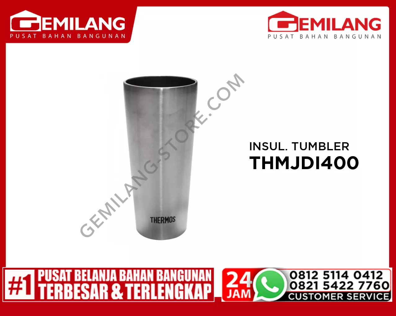 THERMOS STAINLESS STEEL VACUUM INSULATED TUMBLER THMJDI400