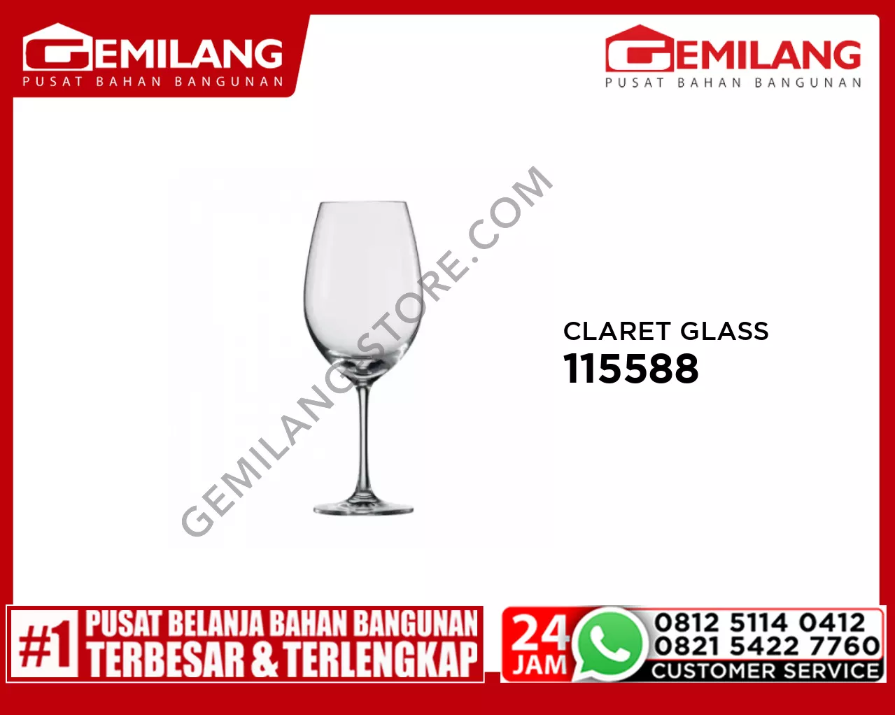 INVENTO CLARET GLASS 115588