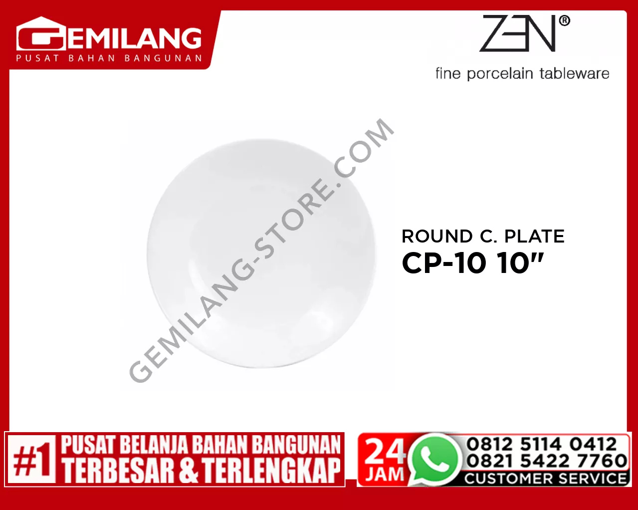 ZEN ROUND COUPE PLATE CP-10 (10inch)