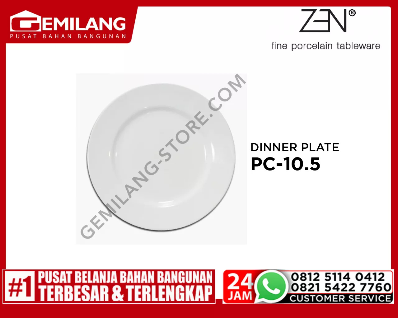 ZEN DINNER PLATE PC-10.5 (10.5inch)