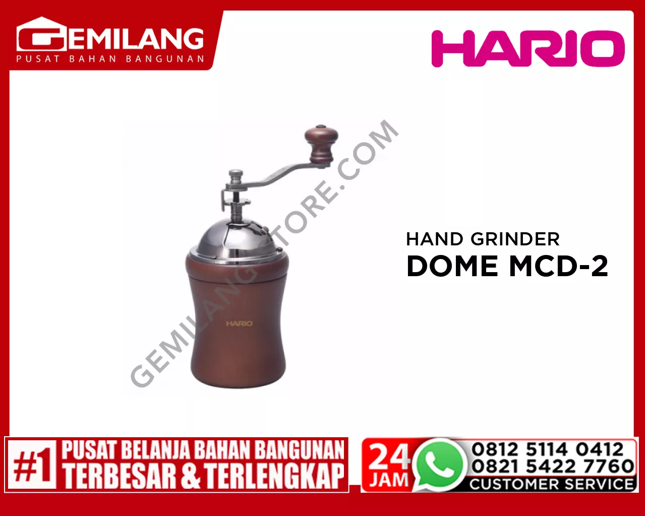 HARIO COFFEE MILL HAND GRINDER DOME MCD-2