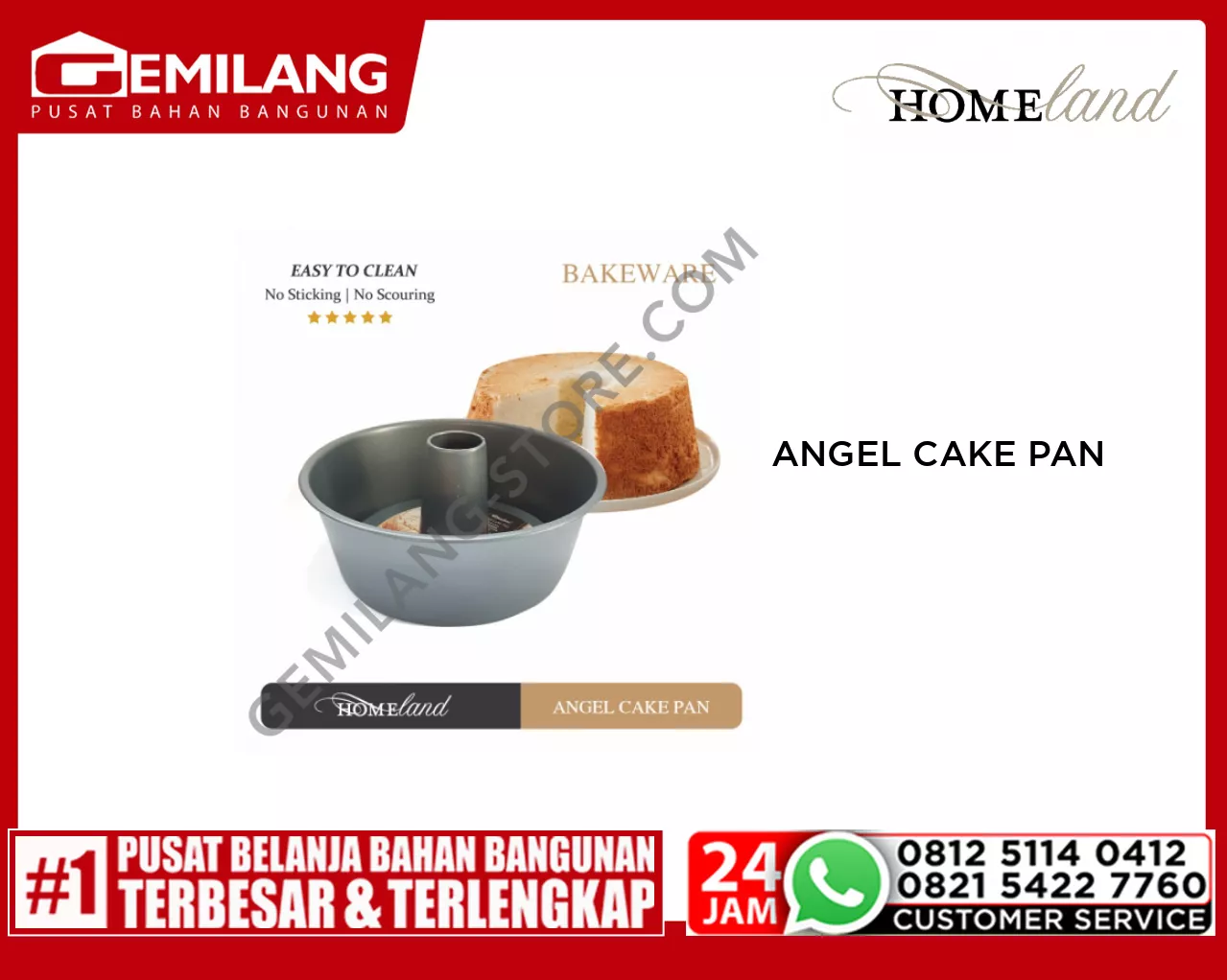 HOMELAND ANGEL CAKE PAN GREY