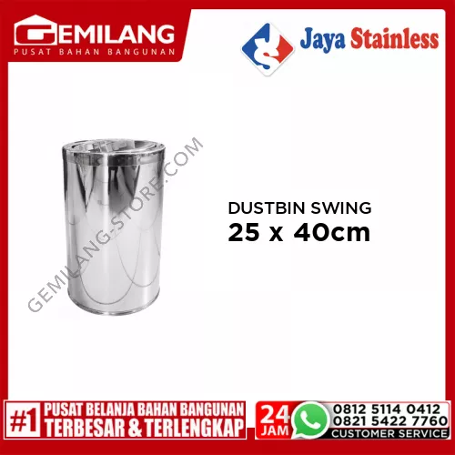 JAYA STAINLESS DUSTBIN SWING JS-DSMMB2540 25 x 40cm