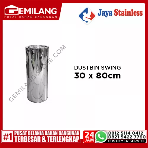 JAYA STAINLESS DUSTBIN SWING JS-DSMMB3080 30 x 80cm