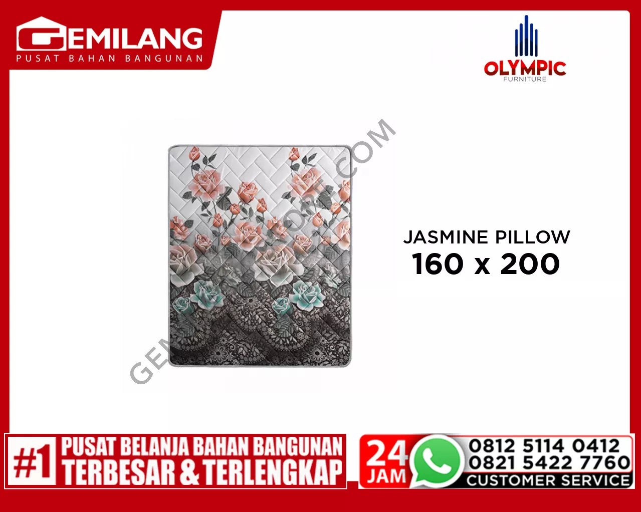 PROCELLA SPRING BED JASMINE PILLOW TOP 160 x 200