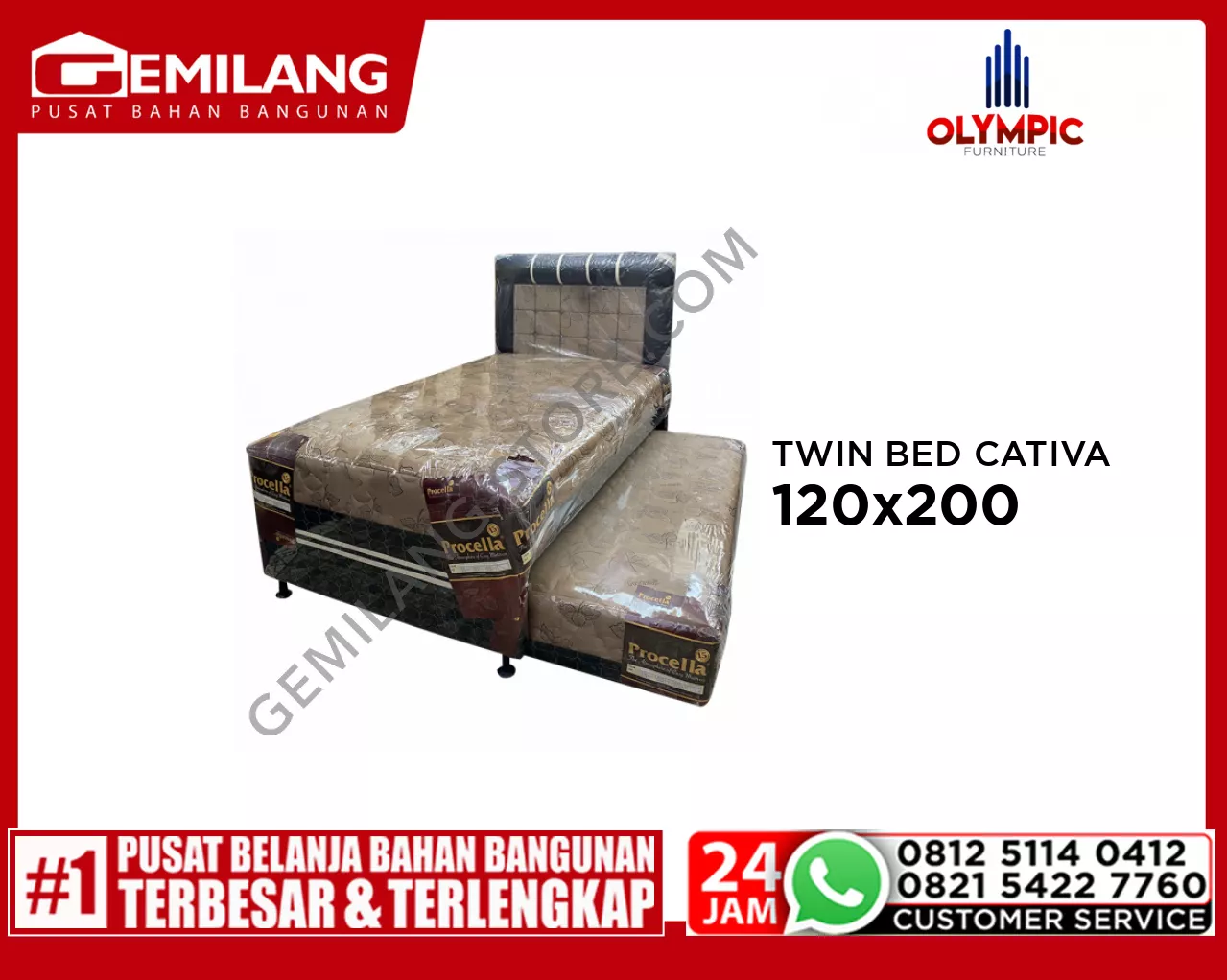 OLYMPIC TWIN BED CATIVA 120 x 200
