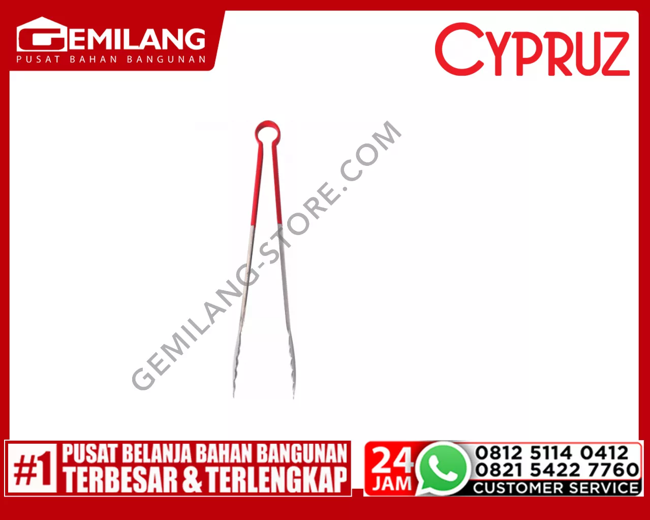 CYRPUZ JEPITAN STAINLESS GG MERAH 30.5X 4CM AM 0509