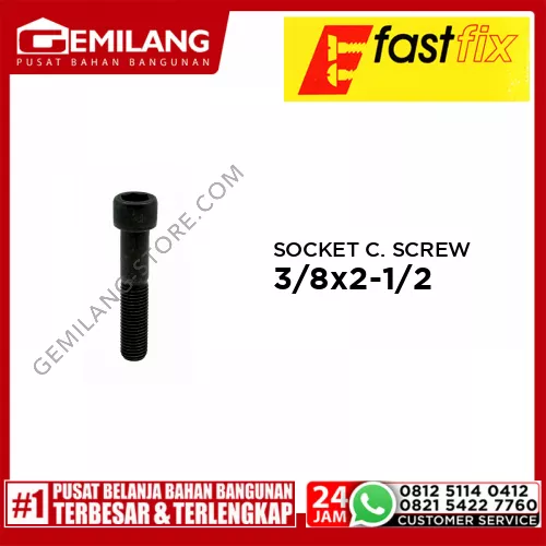 FAST FIX SOCKET CAP SCREW 3/8inch x 2-1/2inch 2pc/PAK (M)