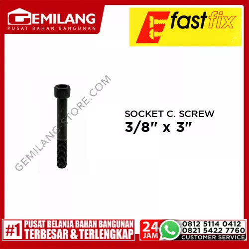 FAST FIX SOCKET CAP SCREW 3/8inch x 3inch 2pc/PAK
