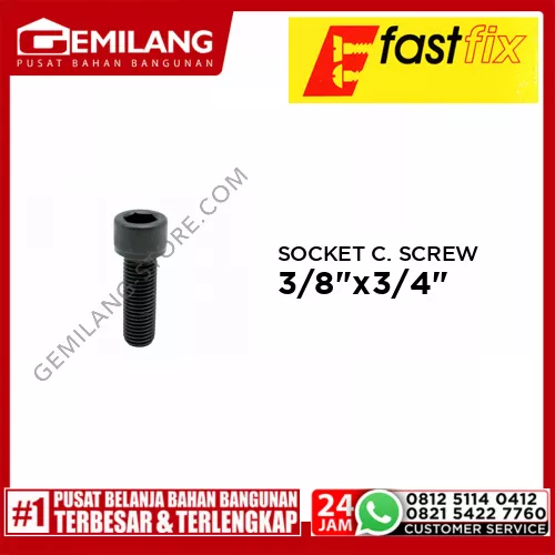 FAST FIX SOCKET CAP SCREW 3/8inch x 3/4inch 2pc/PAK (S)