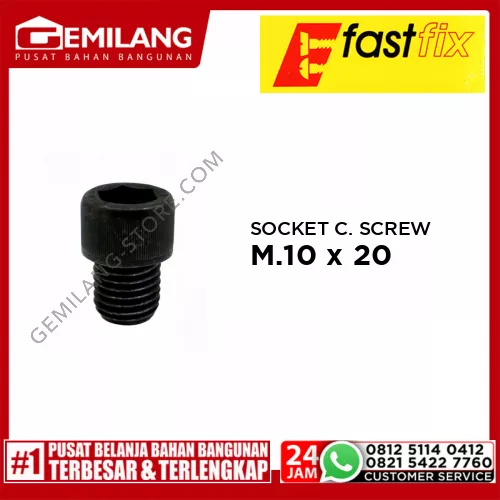 FAST FIX SOCKET CAP SCREW M.10 x 20 2pc/PAK