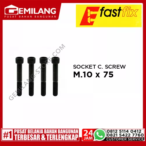 FAST FIX SOCKET CAP SCREW M.10 x 75 2pc/PAK