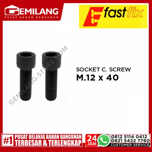 FAST FIX SOCKET CAP SCREW M.12 x 40 2pc/PAK