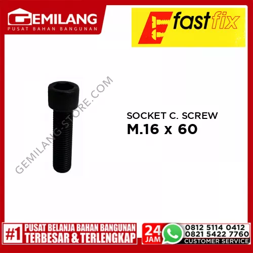 FAST FIX SOCKET CAP SCREW M.16 x 60 1pc/PAK (L)