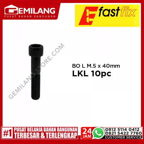 FAST FIX BO L M.5 x 40mm LKL 10pc/PAK