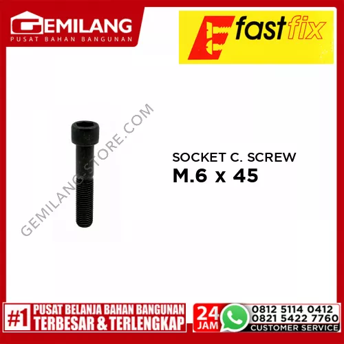FAST FIX SOCKET CAP SCREW M.6 x 45 4pc/PAK (S)