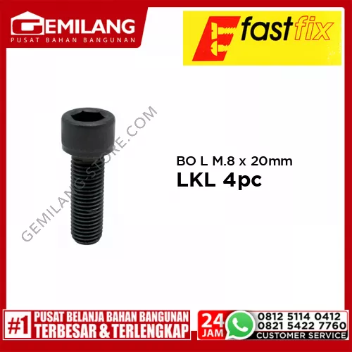 FAST FIX BO L M.8 x 20mm LKL 4pc/PAK