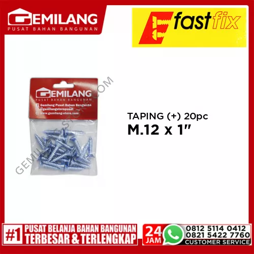 FAST FIX TAPING + M.12 x 1inch 20pc/PAK